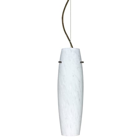 Besa Lighting Suzi Cord Pendant, Carrera, Bronze Finish, 1x9W LED 1KX-489719-LED-BR